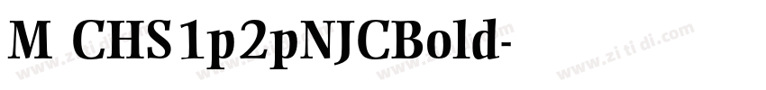 M CHS1p2pNJCBold字体转换
